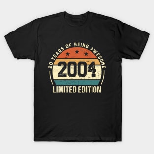 Vintage 2004 Retro 20th Birthday Gift Idea T-Shirt